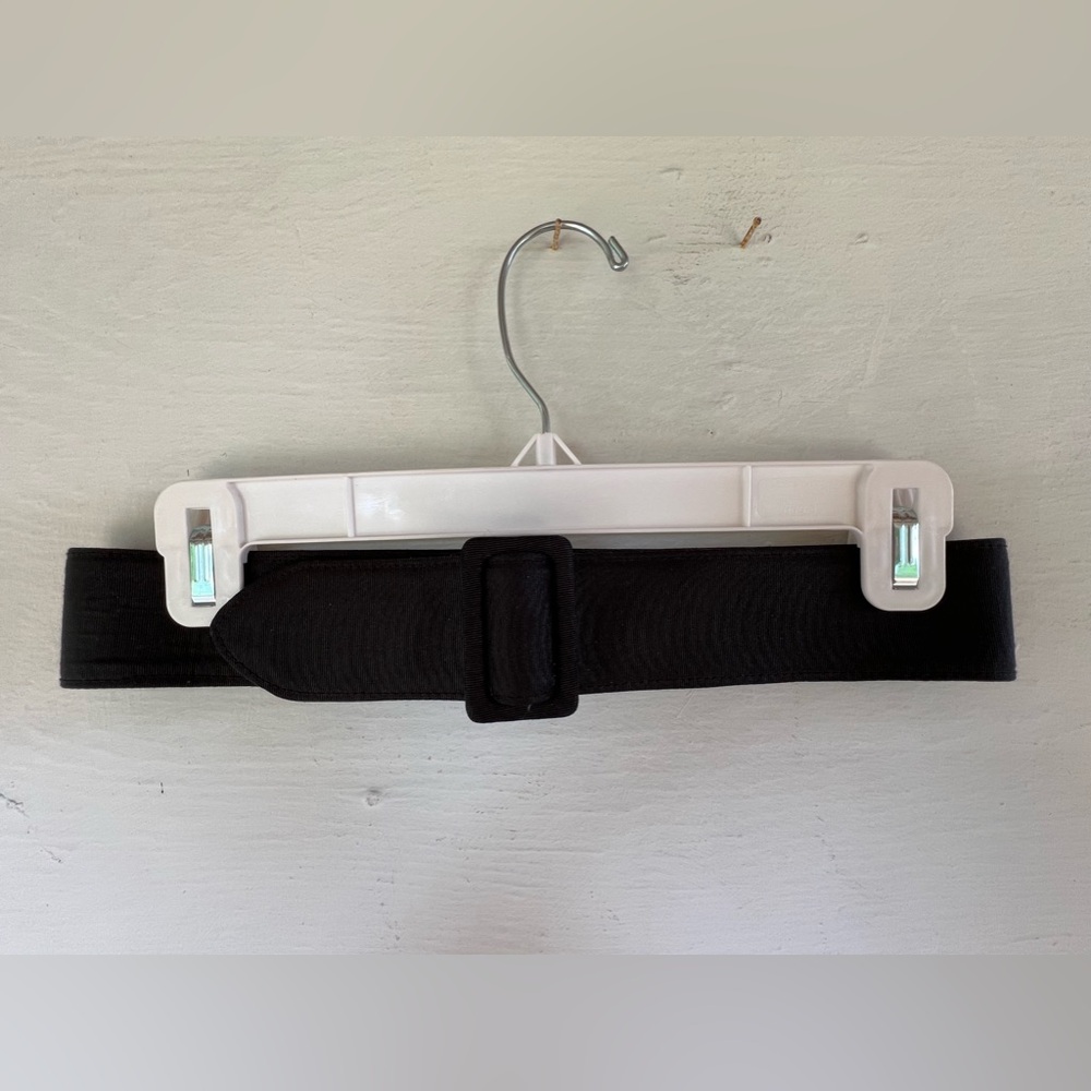Rayman / Ridless Vintage Thick Black Fabric Adjustable Fashion Belt Size Small